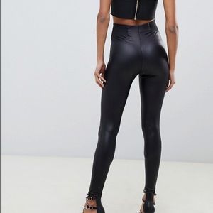 🖤 ASOS Faux leather look leggings w/elastic waist